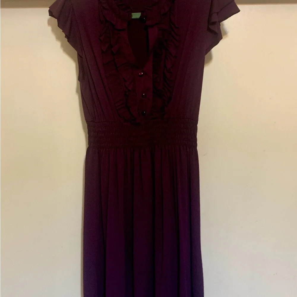 Eggplant Purple Ruffled size Small  Women's Dress NWOT - Picture 9 of 12